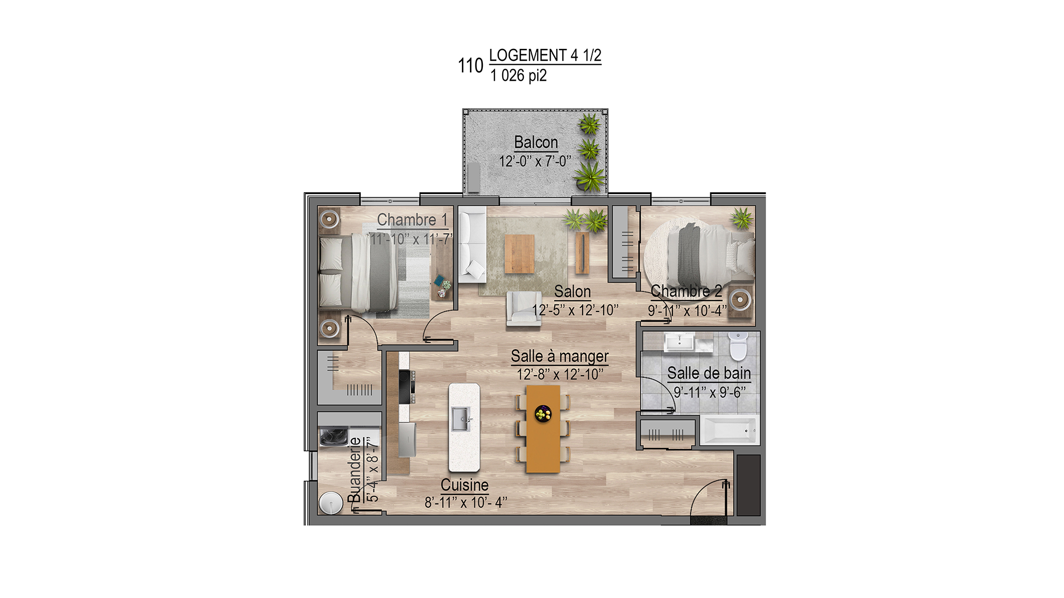 Plans appartements 110