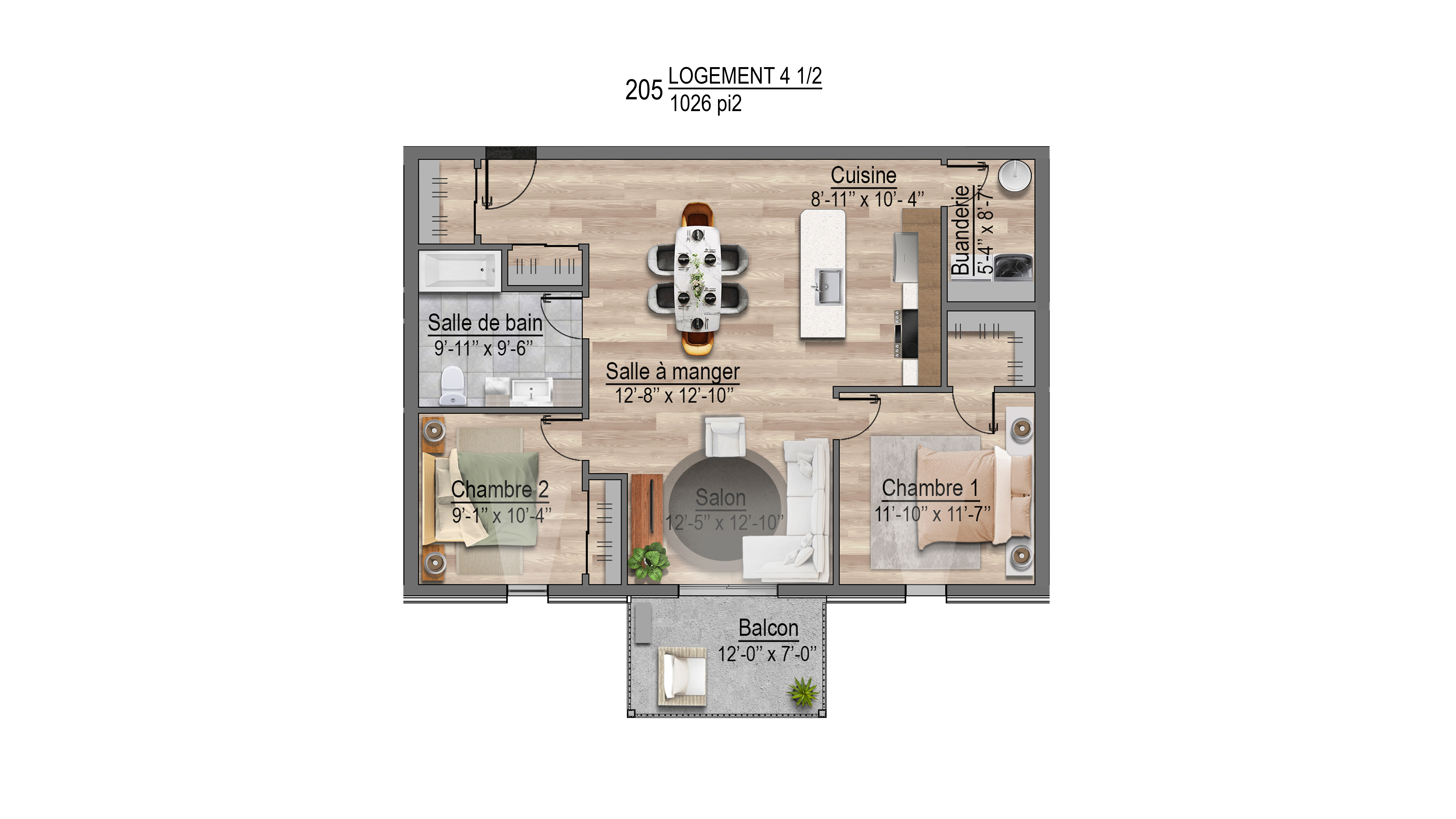 Plans appartements 205