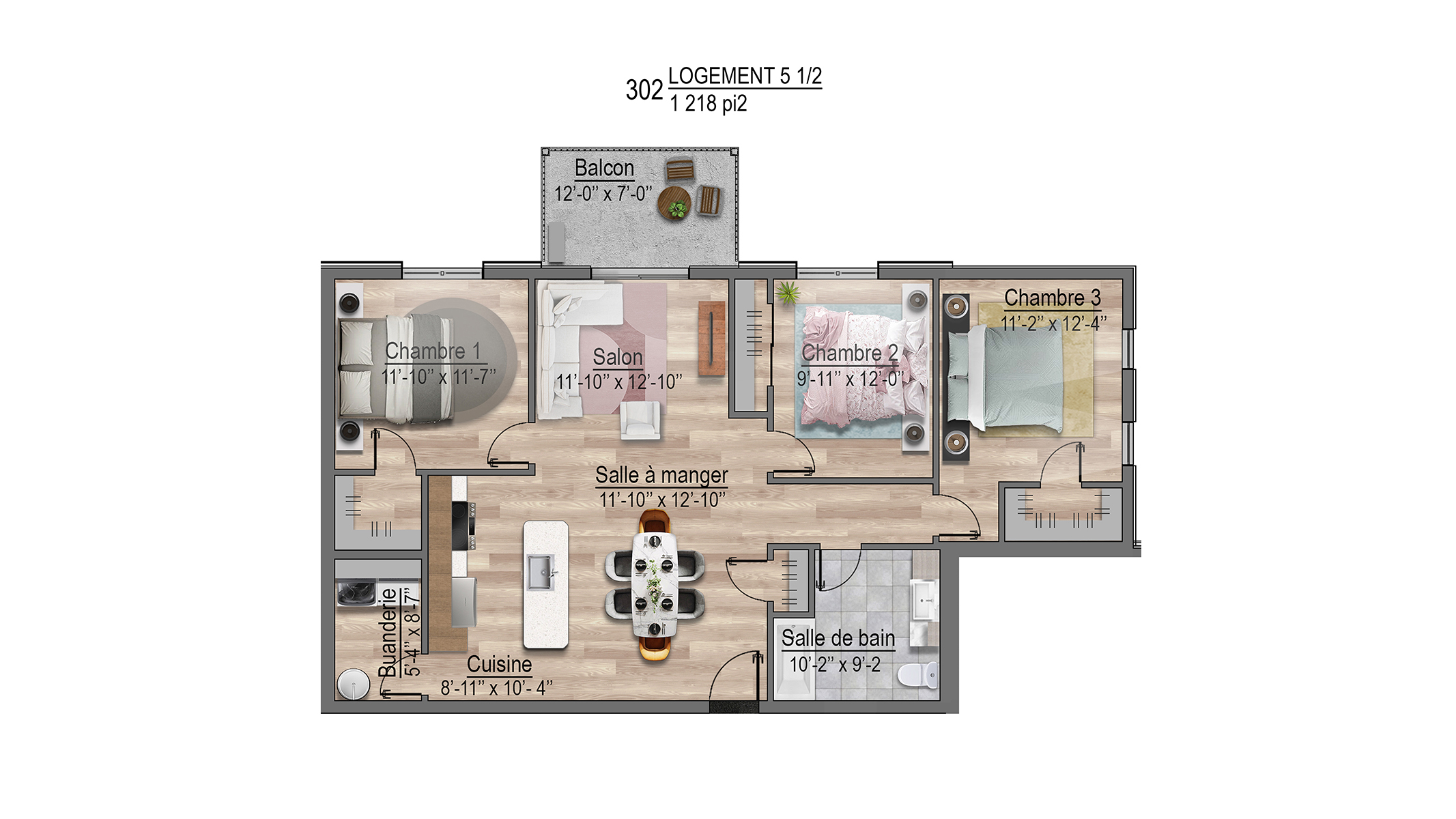 Plans appartements 302